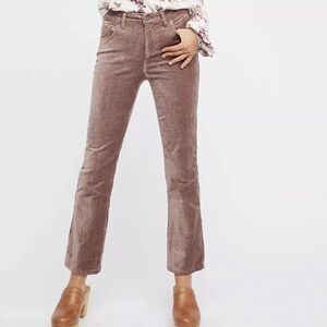 Free People Mauve /Purple Velvet Crop